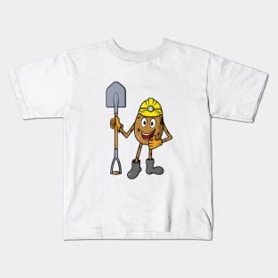 Miner potato holding a shovel Kids T-Shirt